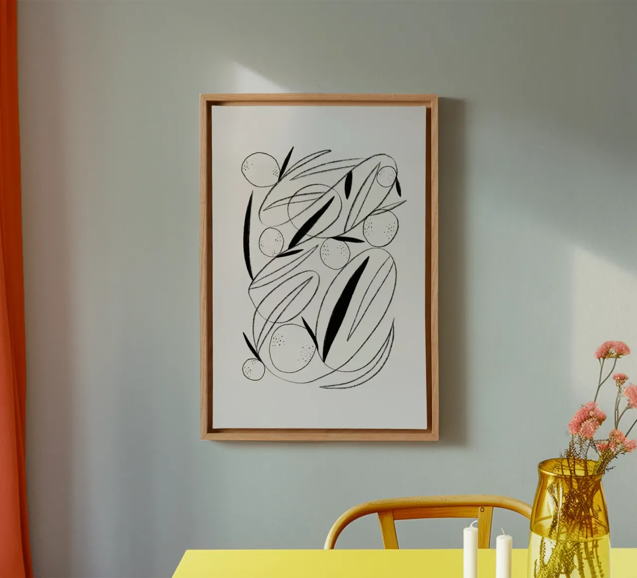 Oranges in Black and White Leinwand von Pure