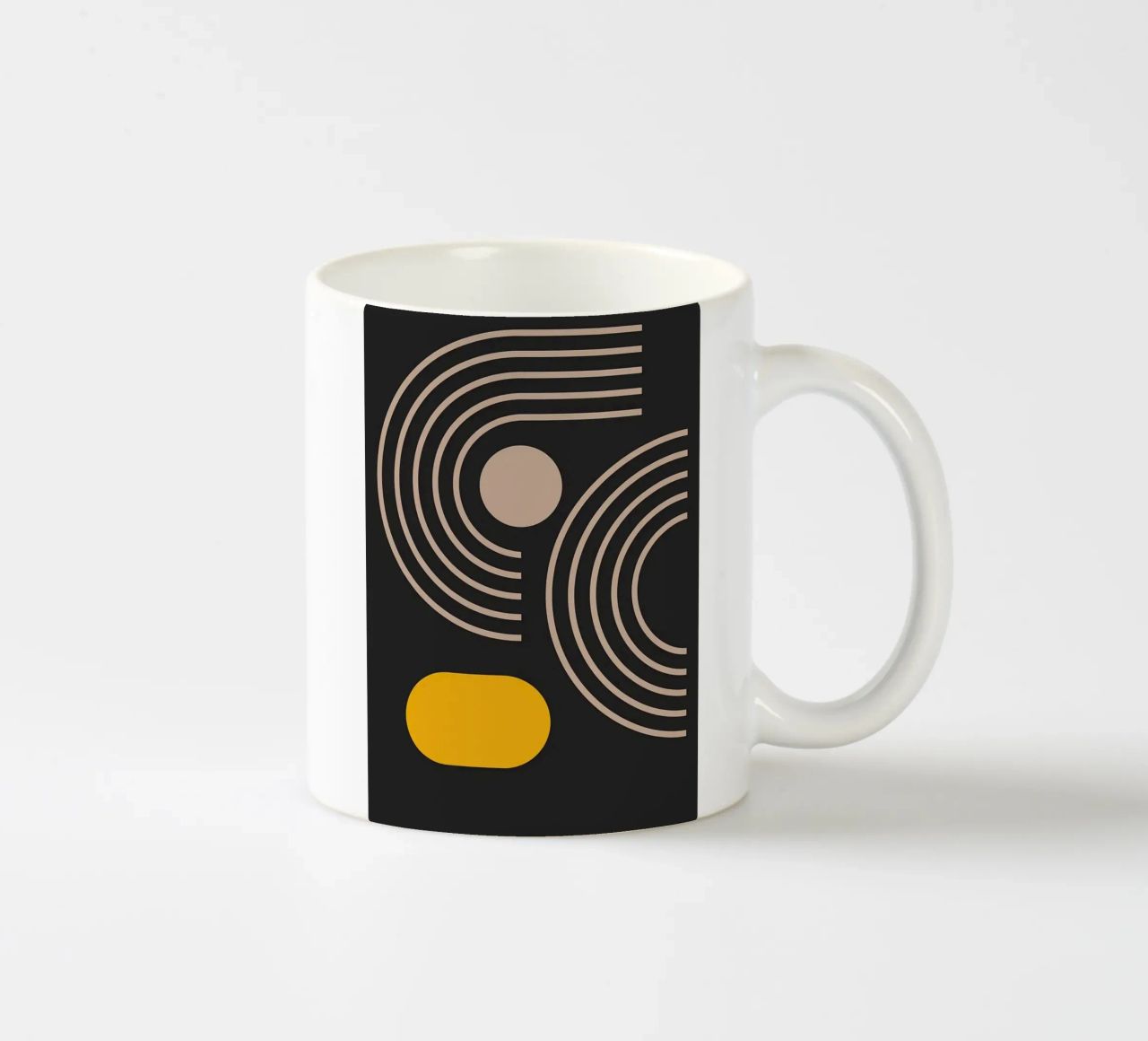 cerchi archi linee forme geometriche curve tazza in ceramica da Bacsic design