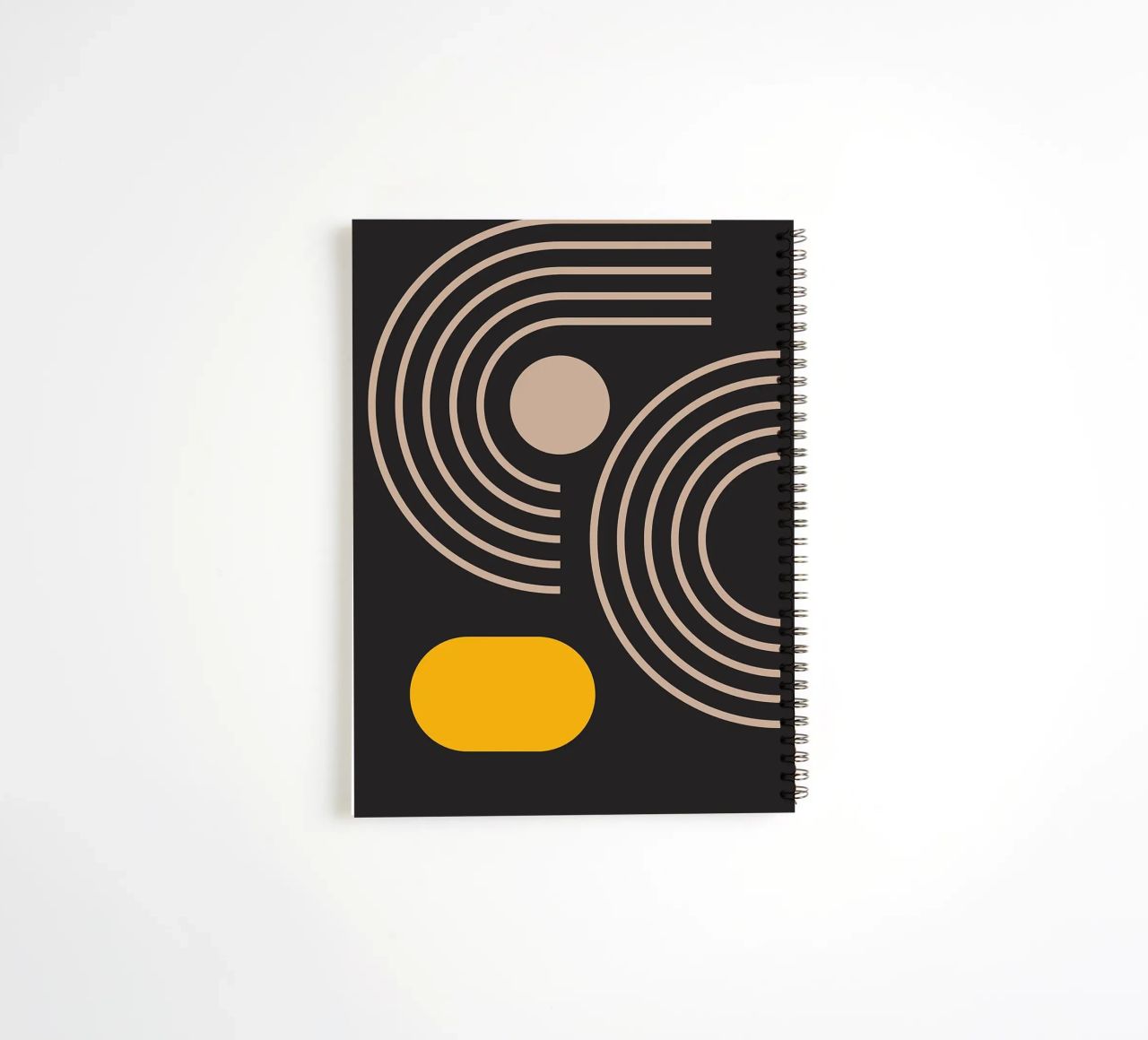 circles arcs lines geometric shapes curve spiral notebook by Bacsic design