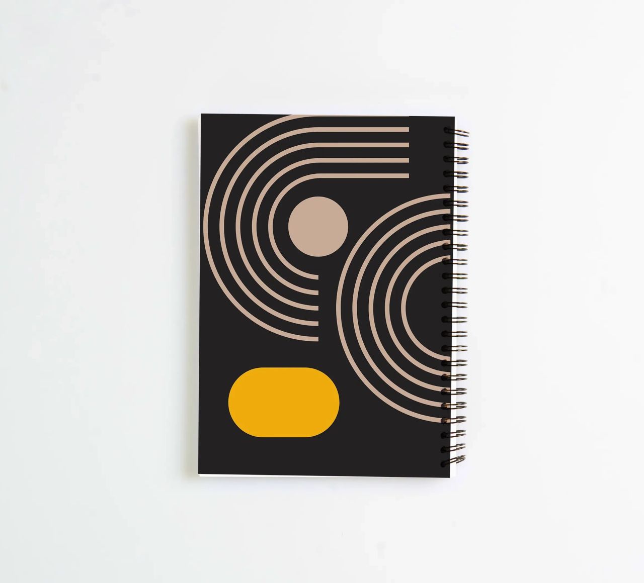 circles arcs lines geometric shapes curve spiral notebook by Bacsic design