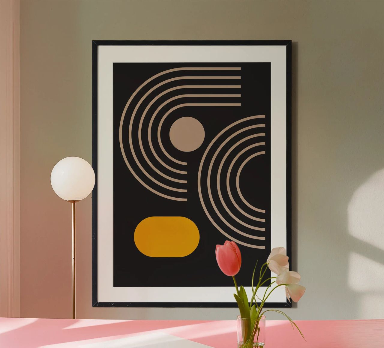 cerchi archi linee forme geometriche curve poster da Bacsic design