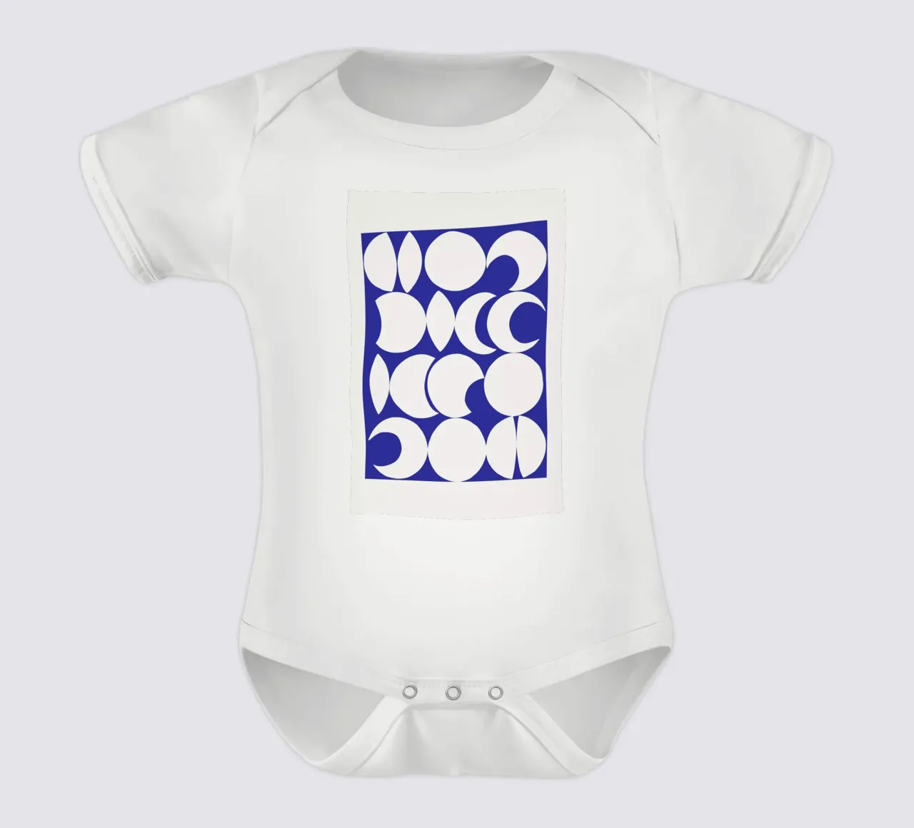 Retro Pattern 3 babyrompertje korte mouwen van Pure