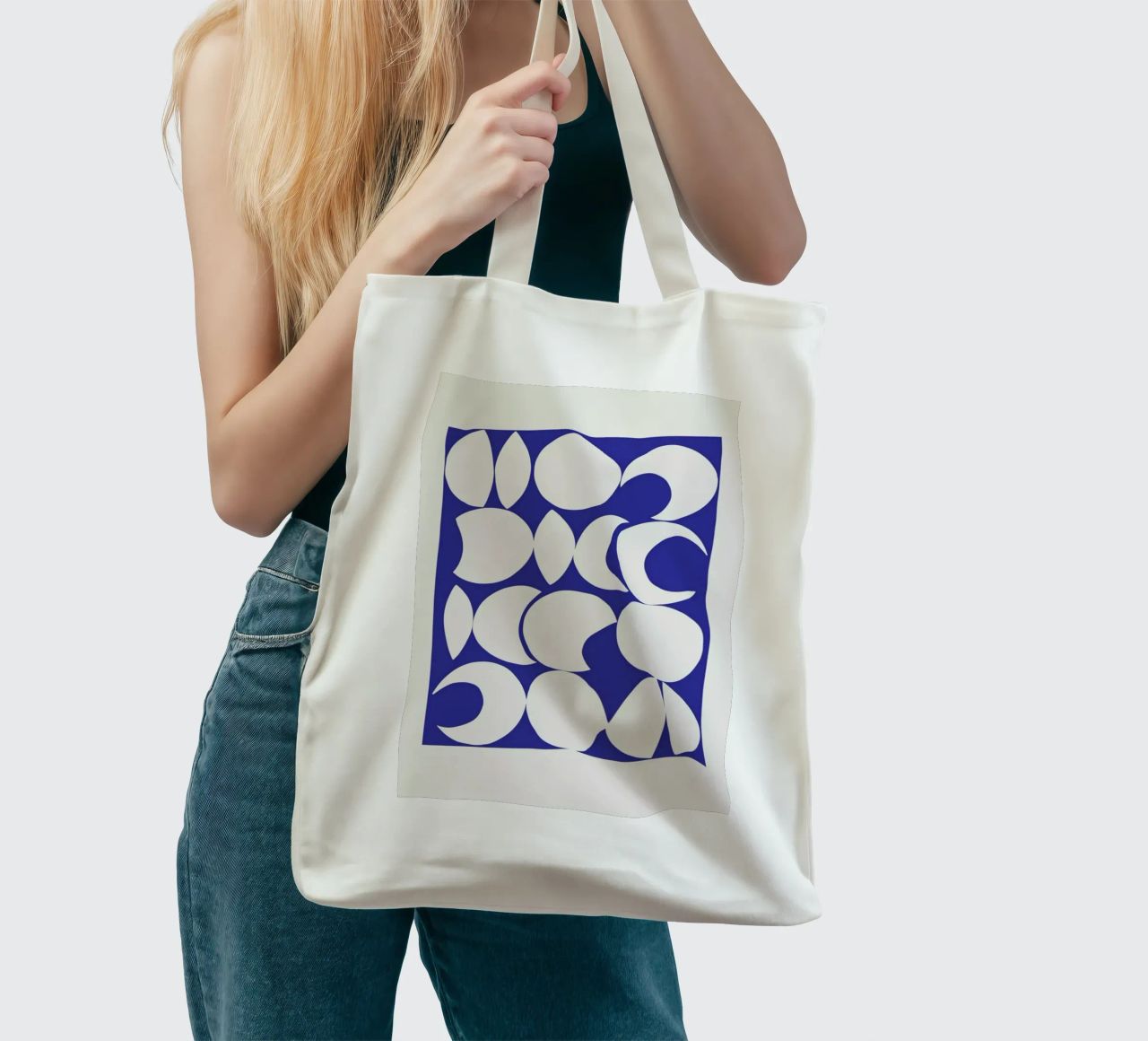 Retro Pattern 3 borsa in juta da Pure
