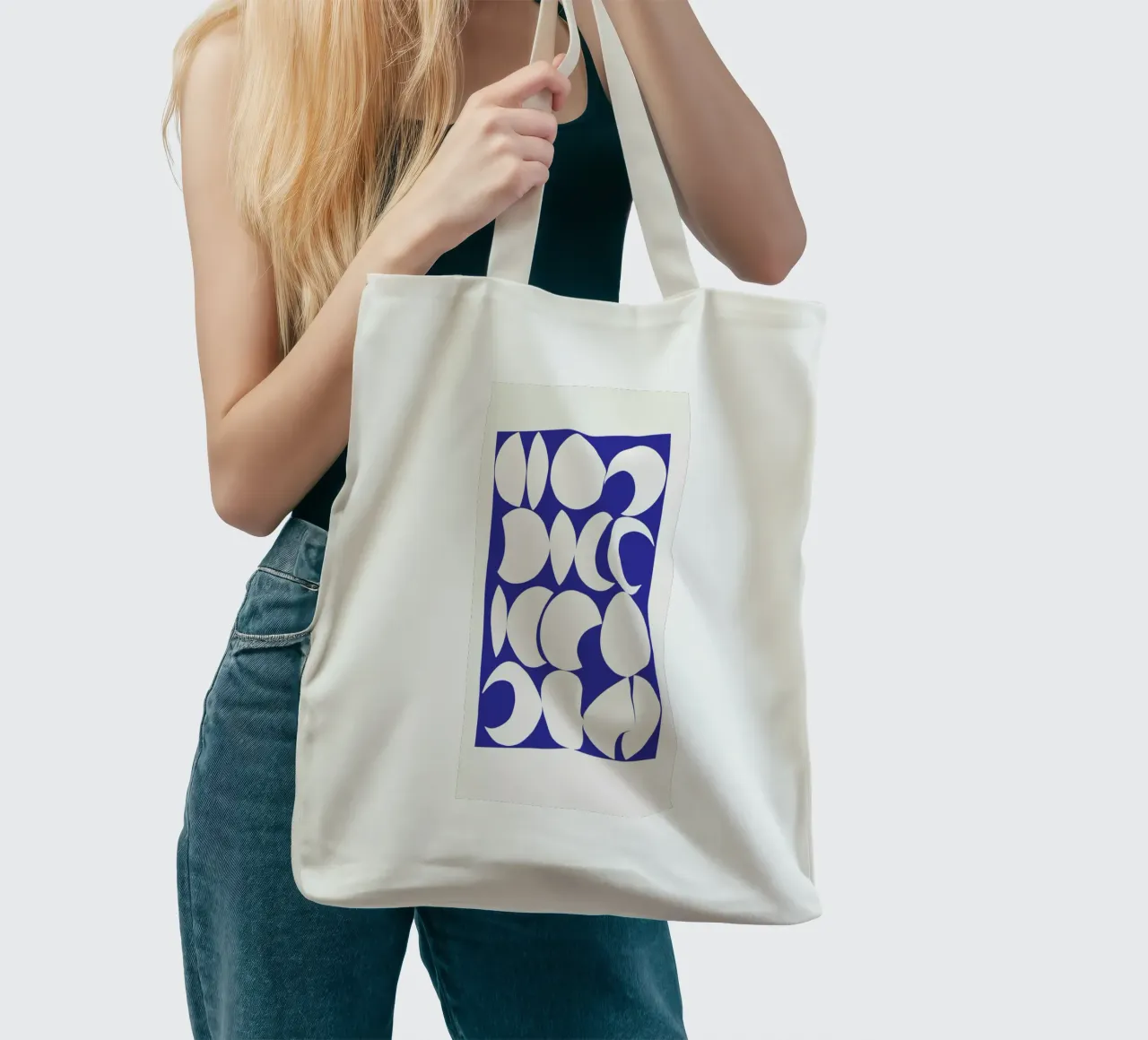 Retro Pattern 3 borsa in juta da Pure