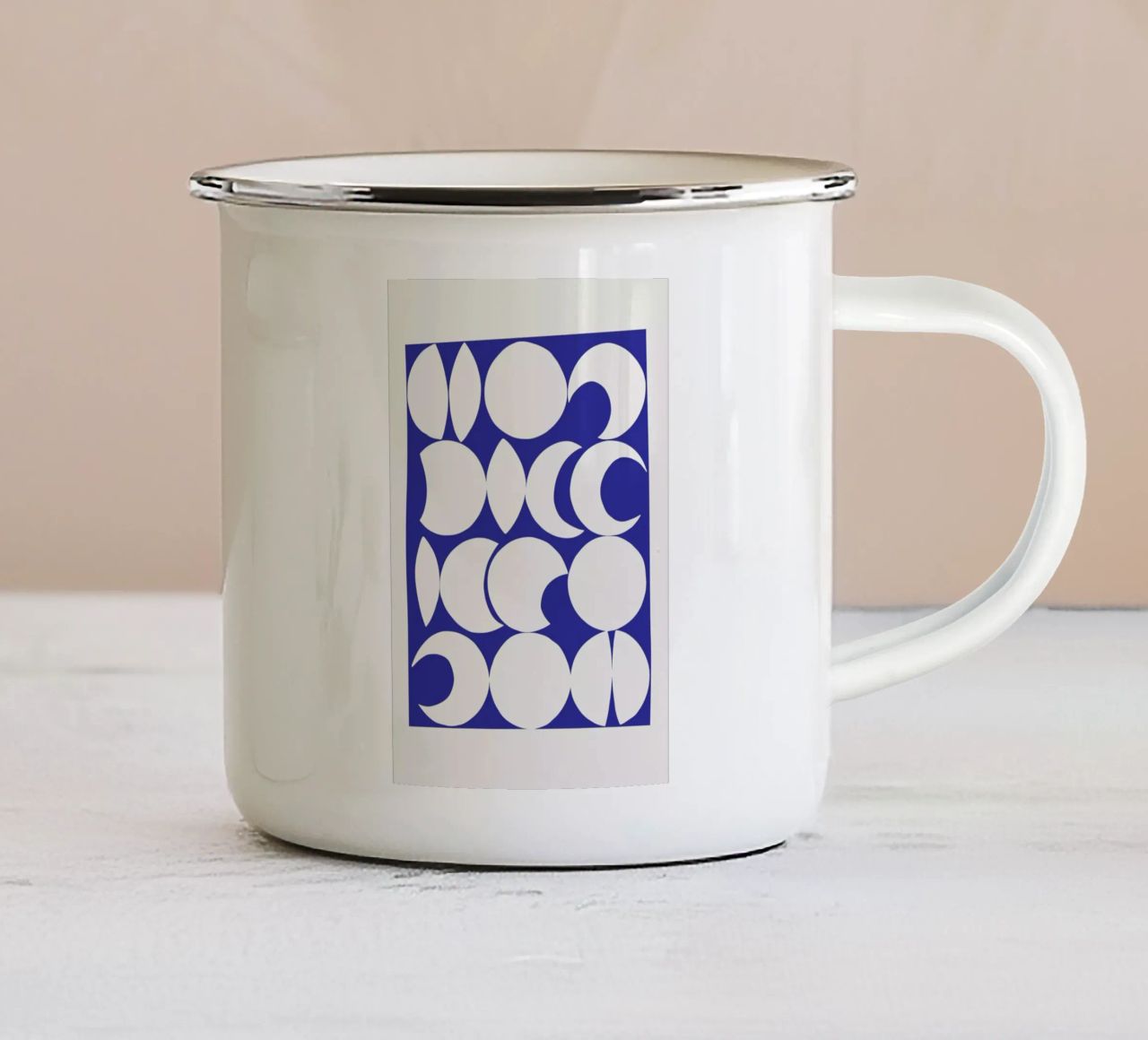 Retro Pattern 3 enamel mug by Pure