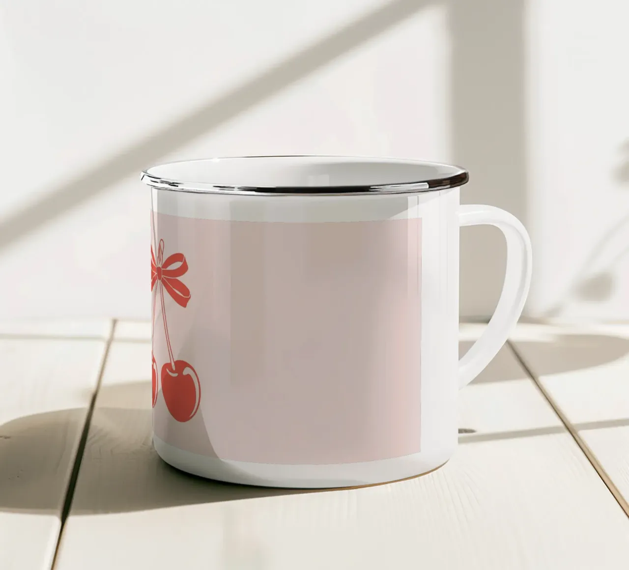 Legato alle ciliegie tazza in smalto da cafelab