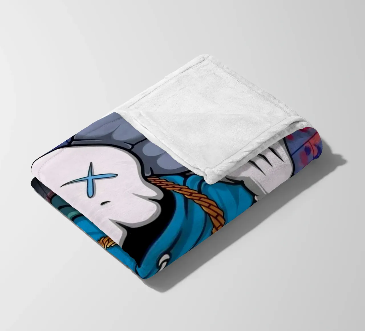 Cartoon Character with Graffiti Background coperta in pile da Nando Art