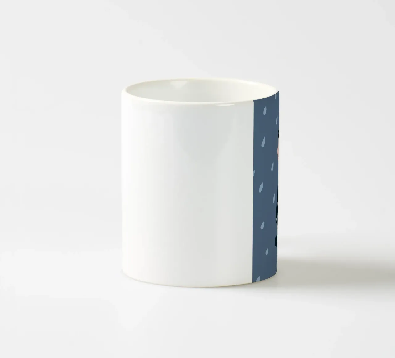 Impermeabile nero tazza in ceramica da Little Dean