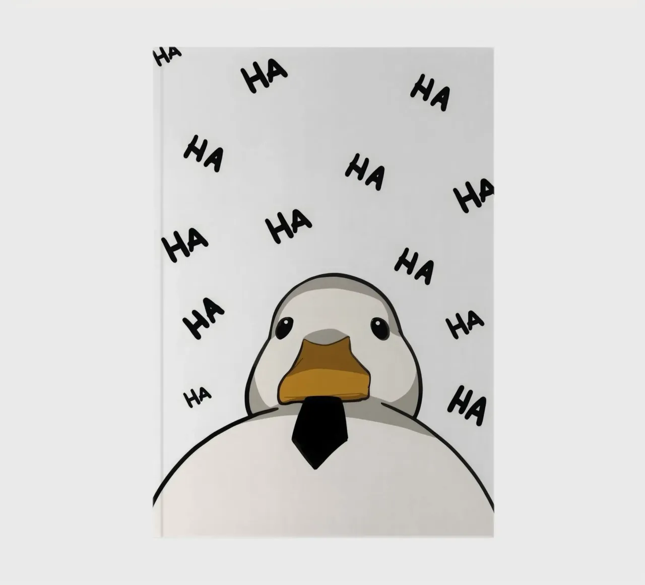 Duck with Tie Surrounded by 'HA' diario da Nando Art