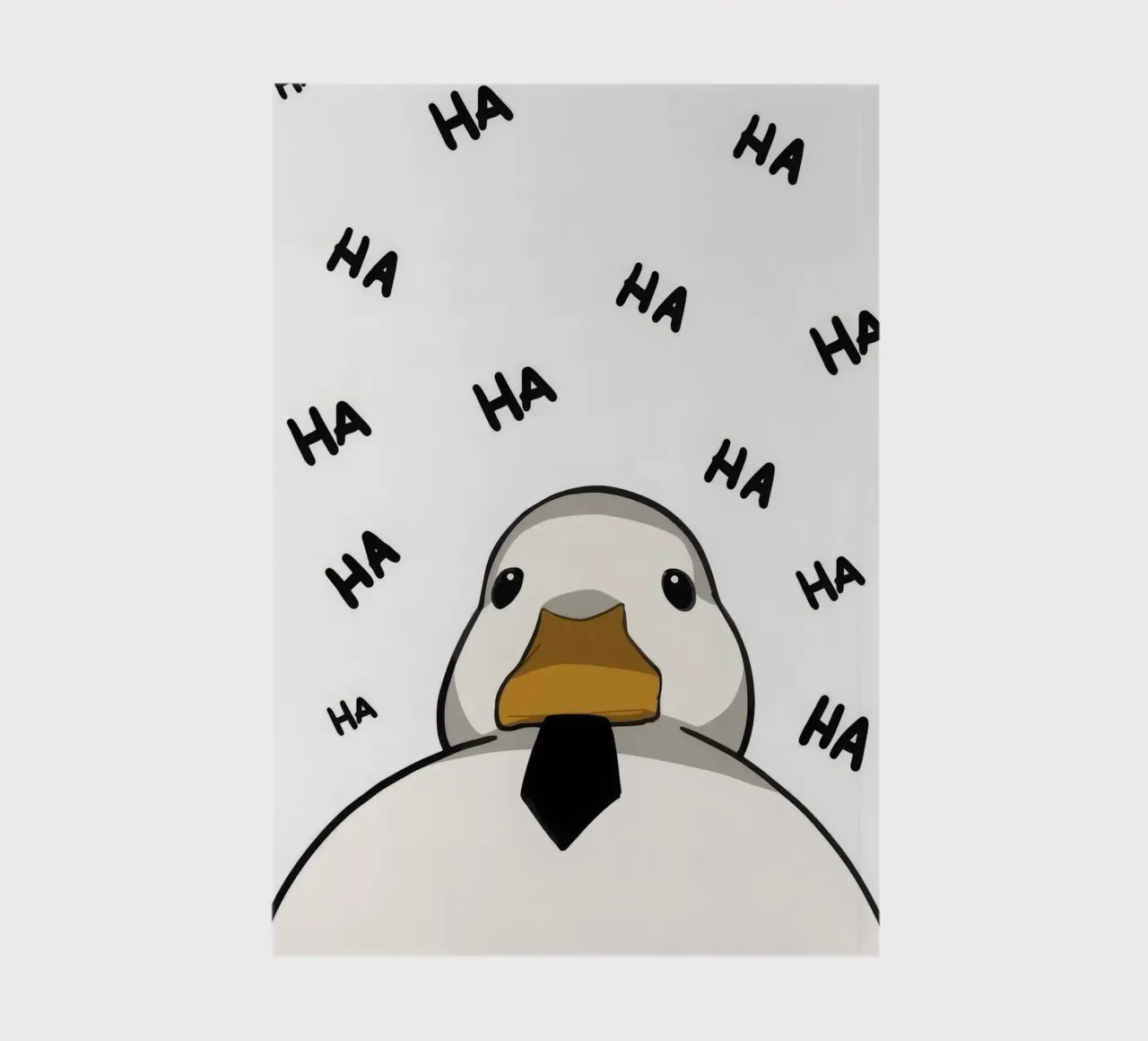 Duck with Tie Surrounded by 'HA' diario da Nando Art