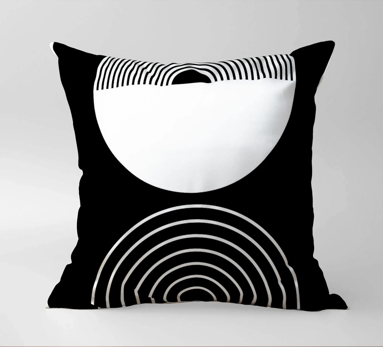 cerchio semicerchio linee curve concentriche cuscino da Bacsic design