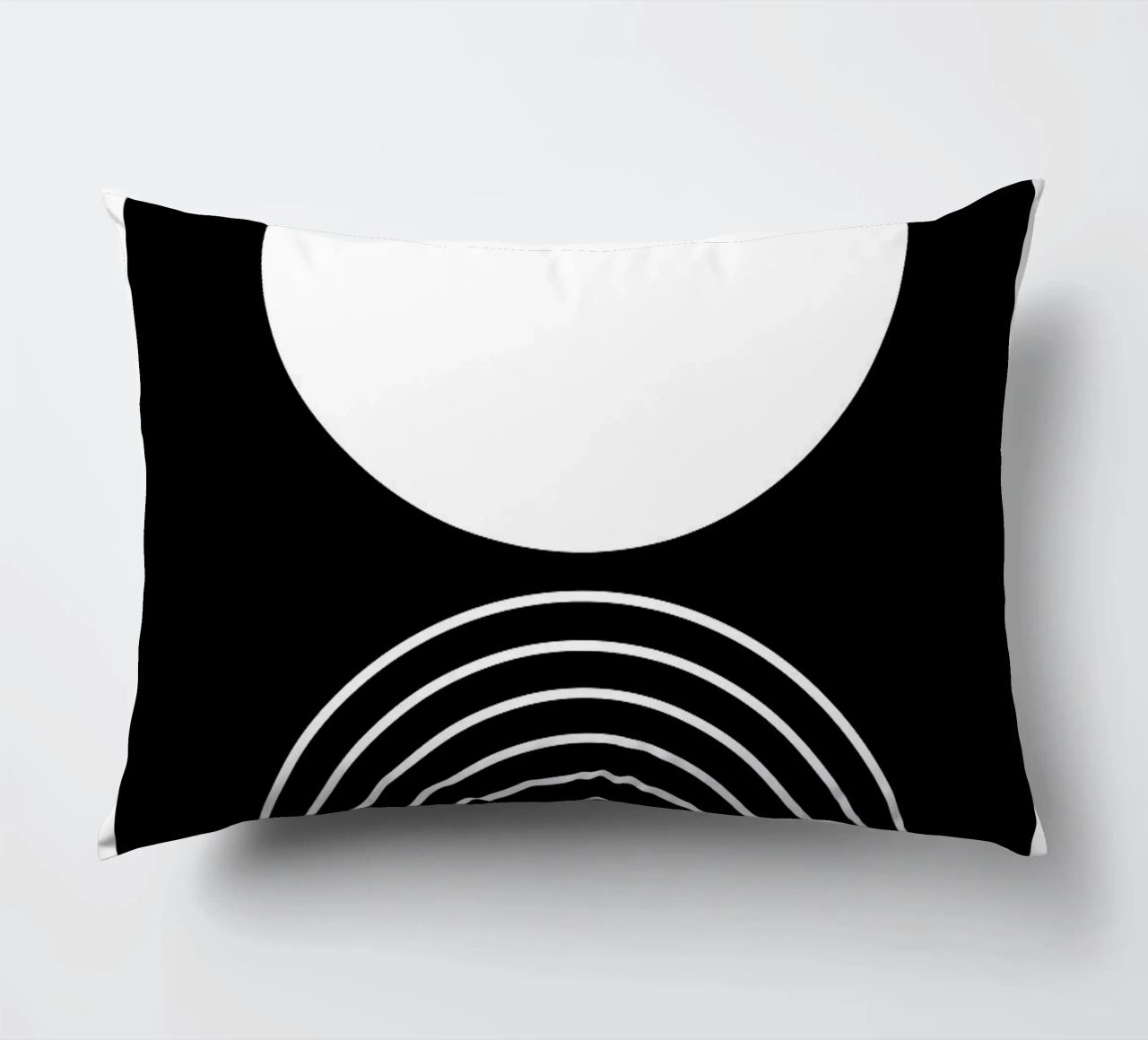 cerchio semicerchio linee curve concentriche cuscino da Bacsic design
