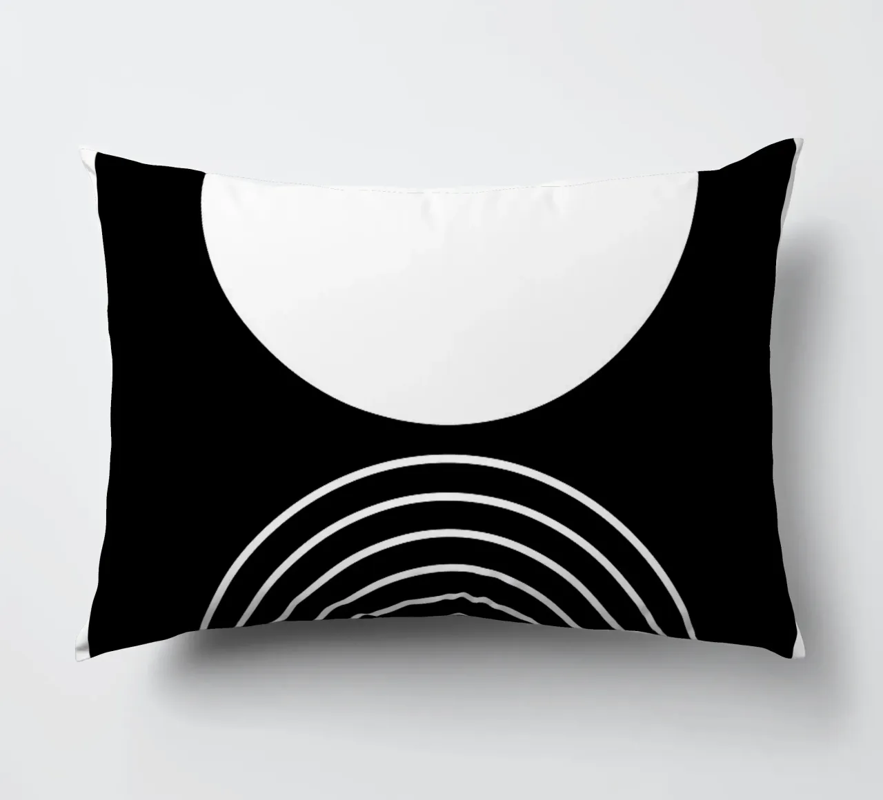 circle semi-circle lines curves concentric Kissen von Bacsic design