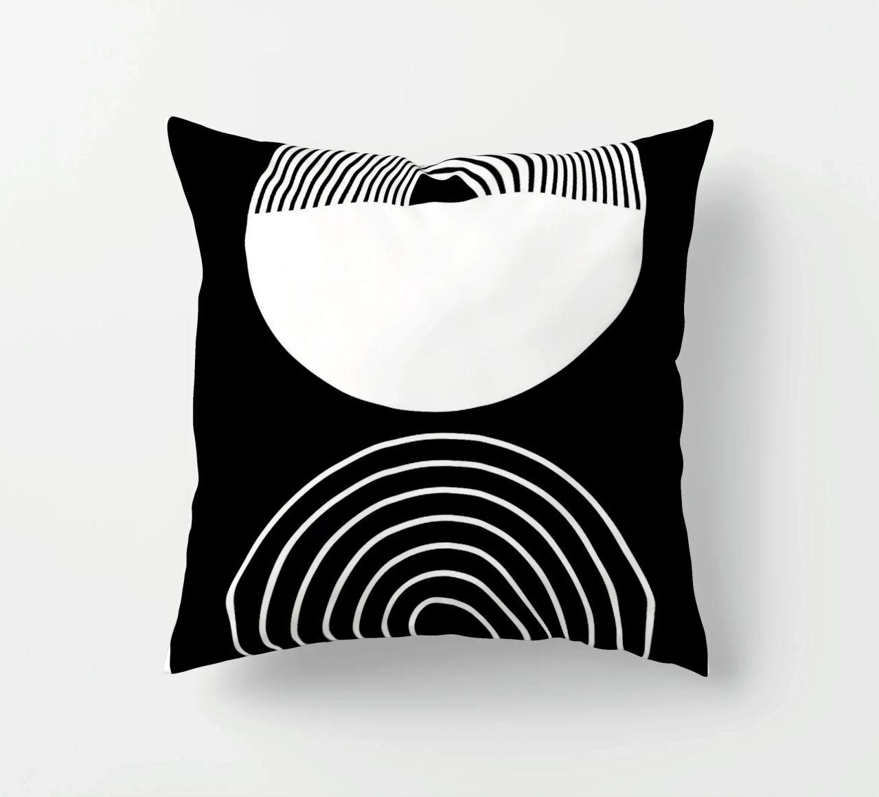 cerchio semicerchio linee curve concentriche cuscino da Bacsic design