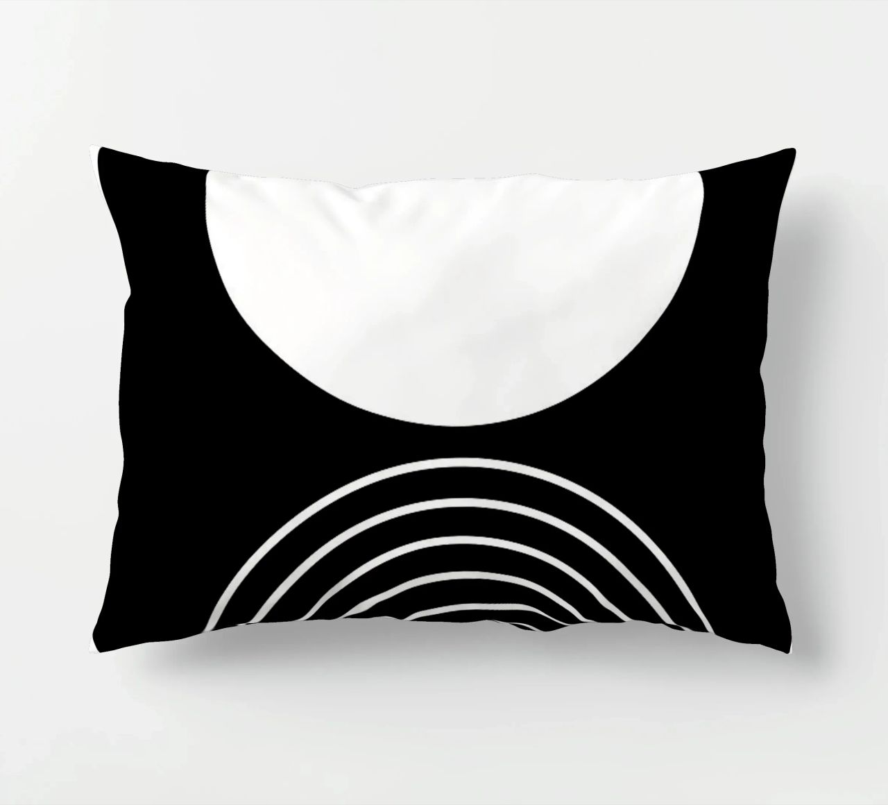 cerchio semicerchio linee curve concentriche cuscino da Bacsic design