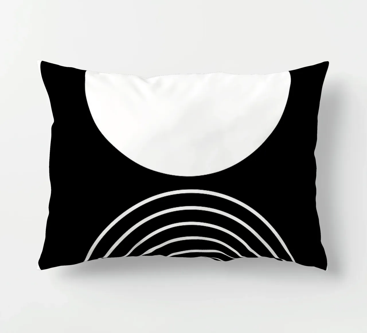 circle semi-circle lines curves concentric Kissen von Bacsic design