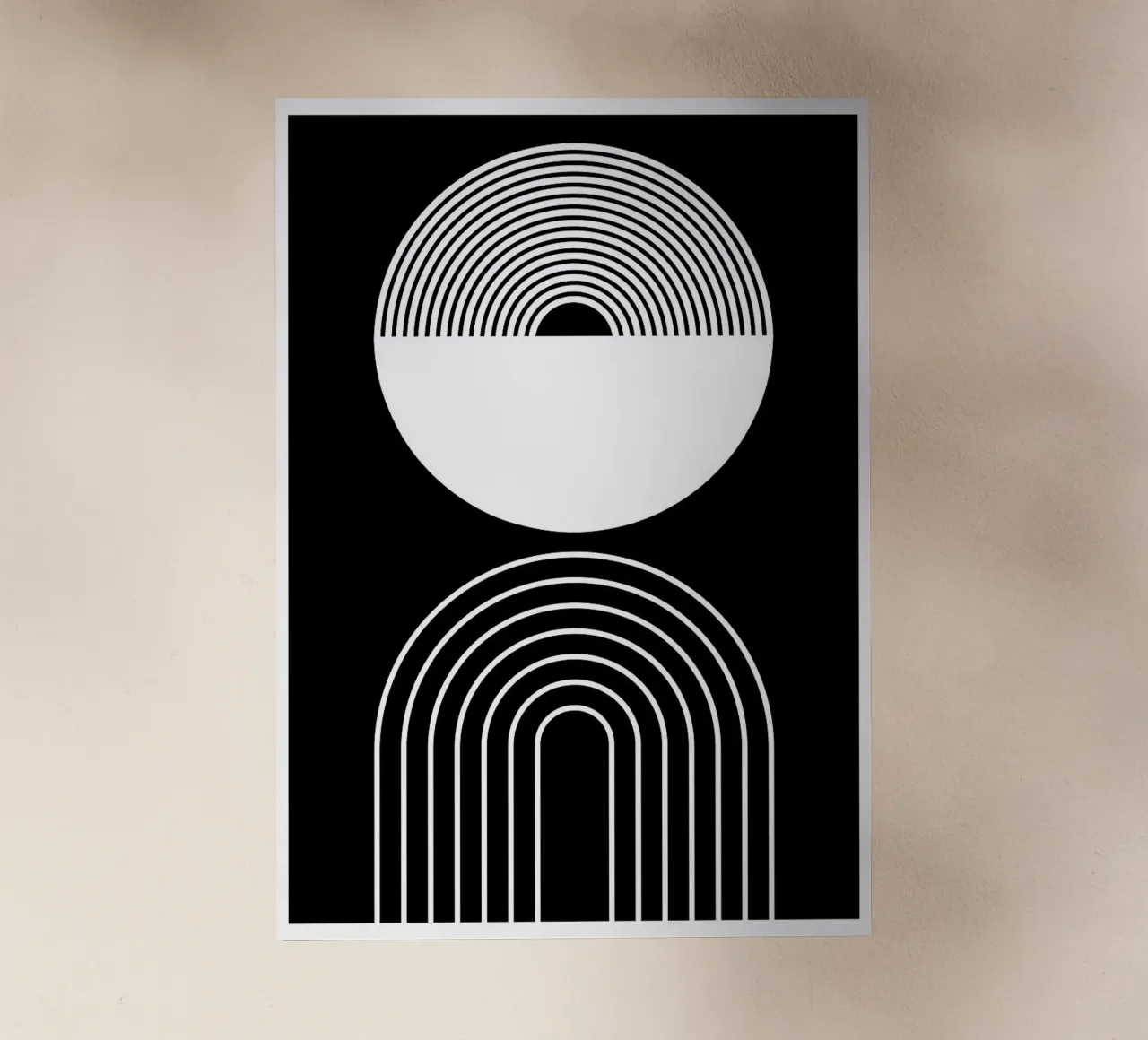 círculo semicírculo líneas curvas concéntricas lámina retroiluminada de Bacsic design