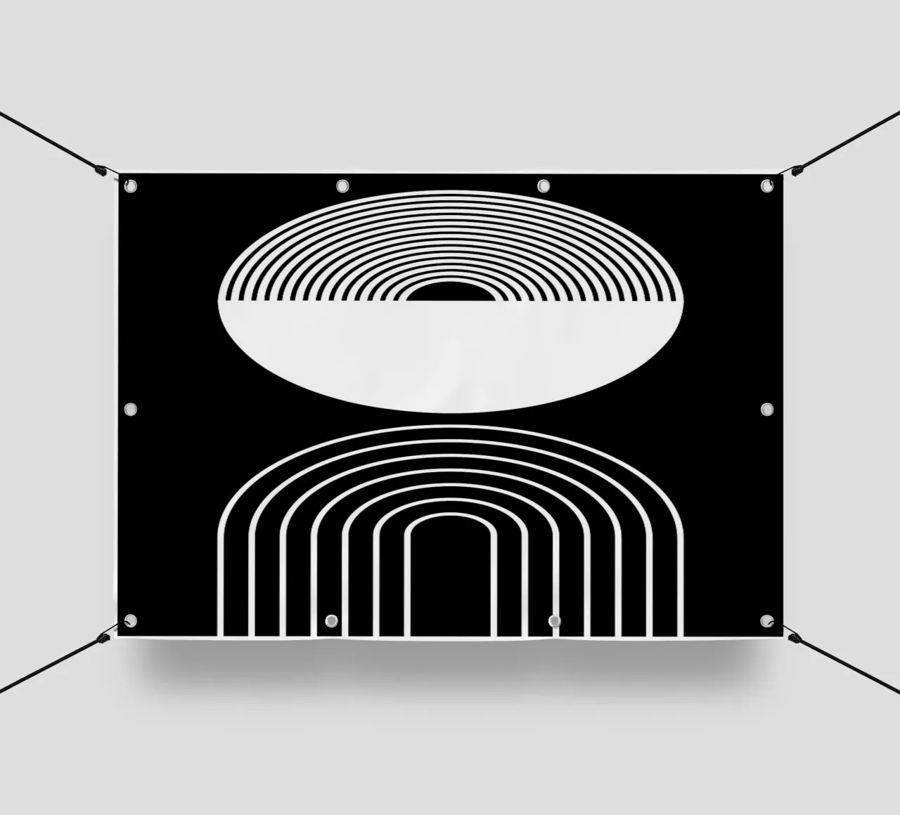 circle semi-circle lines curves concentric pvc cover by Bacsic design