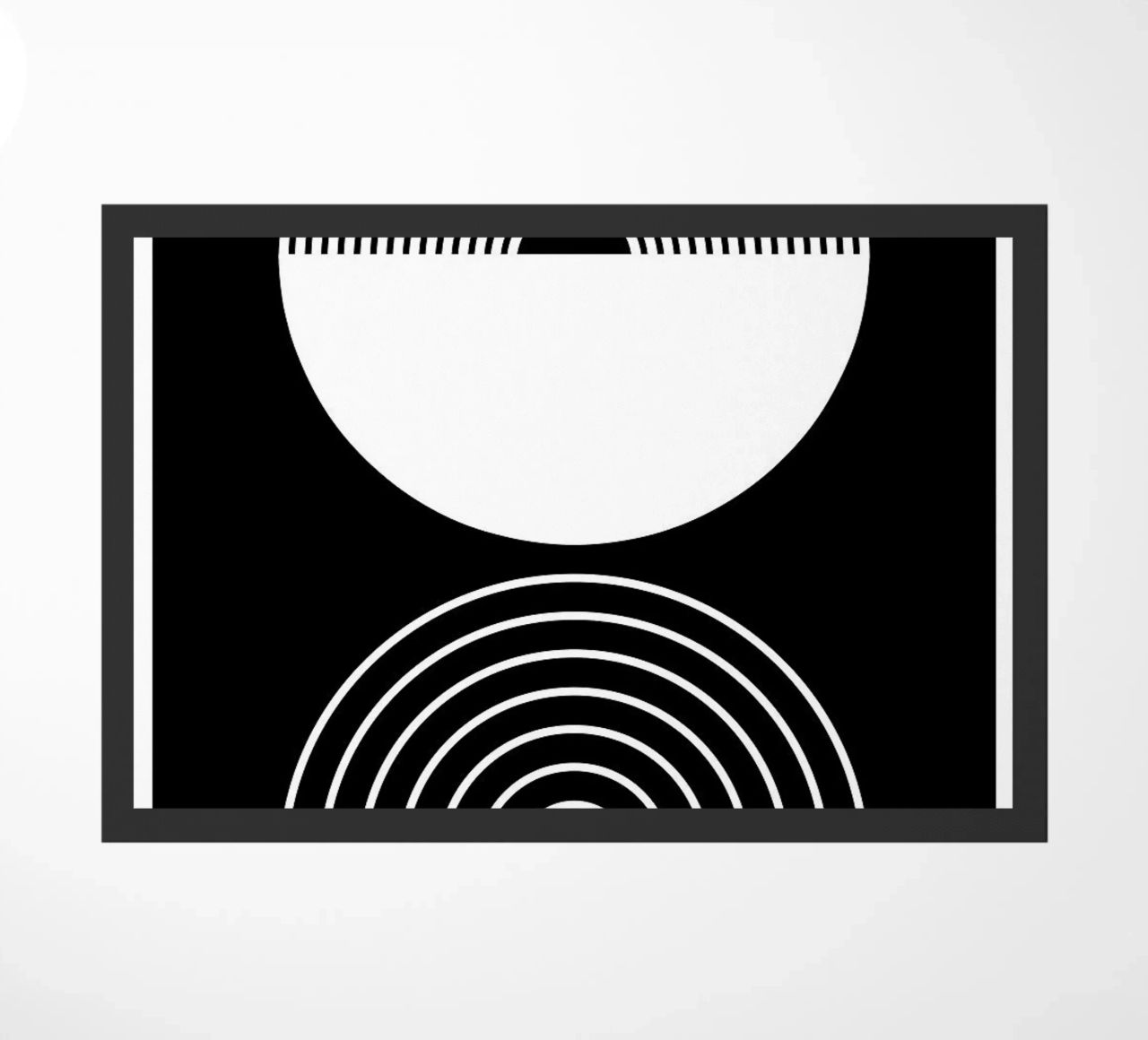 cerchio semicerchio linee curve concentriche zerbino da Bacsic design