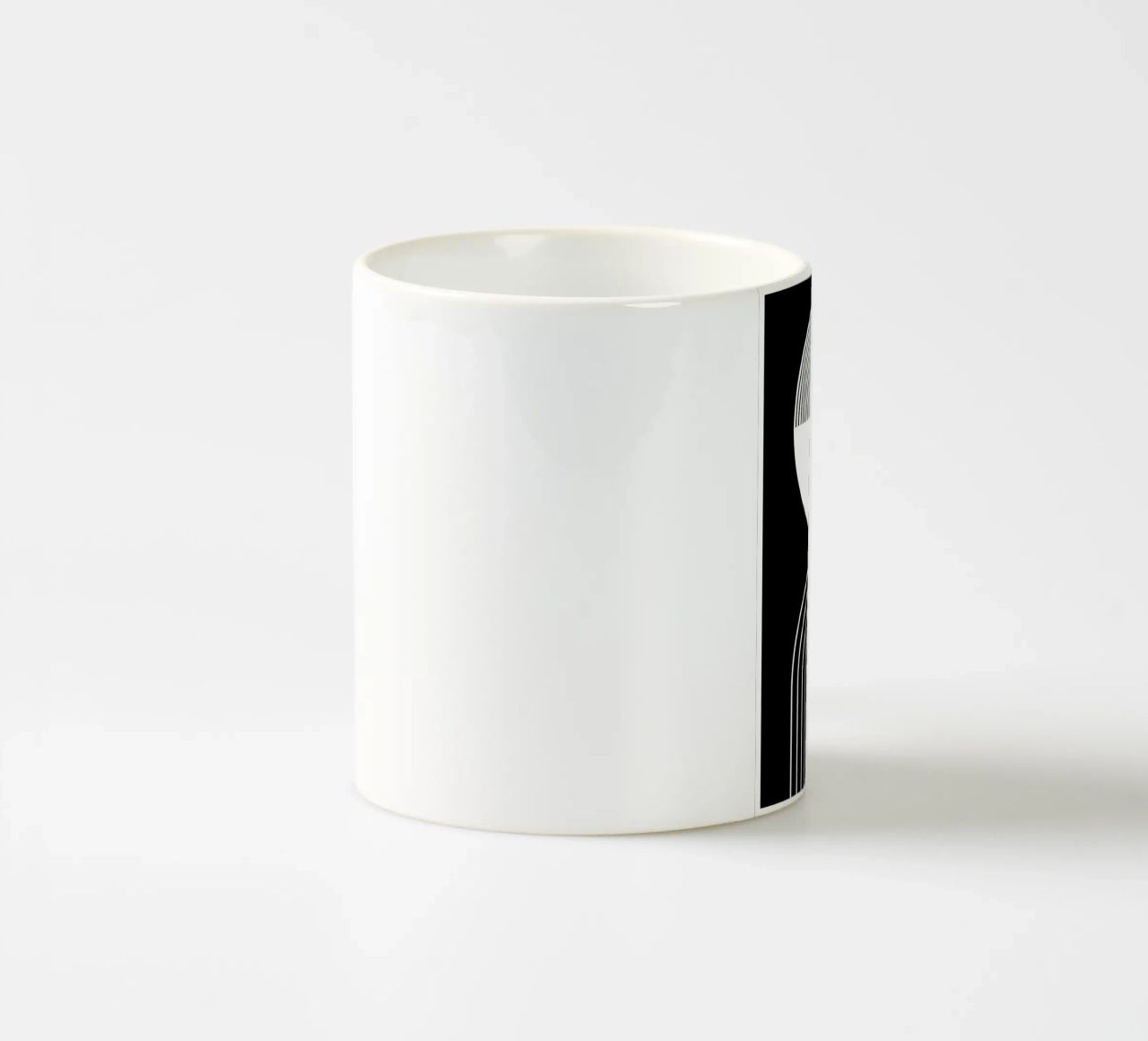cerchio semicerchio linee curve concentriche tazza in ceramica da Bacsic design