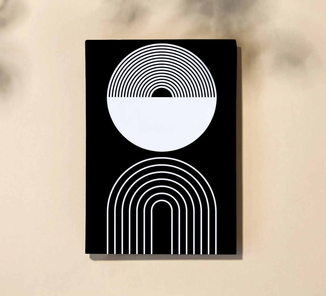 circle semi-circle lines curves concentric notebook by Bacsic design