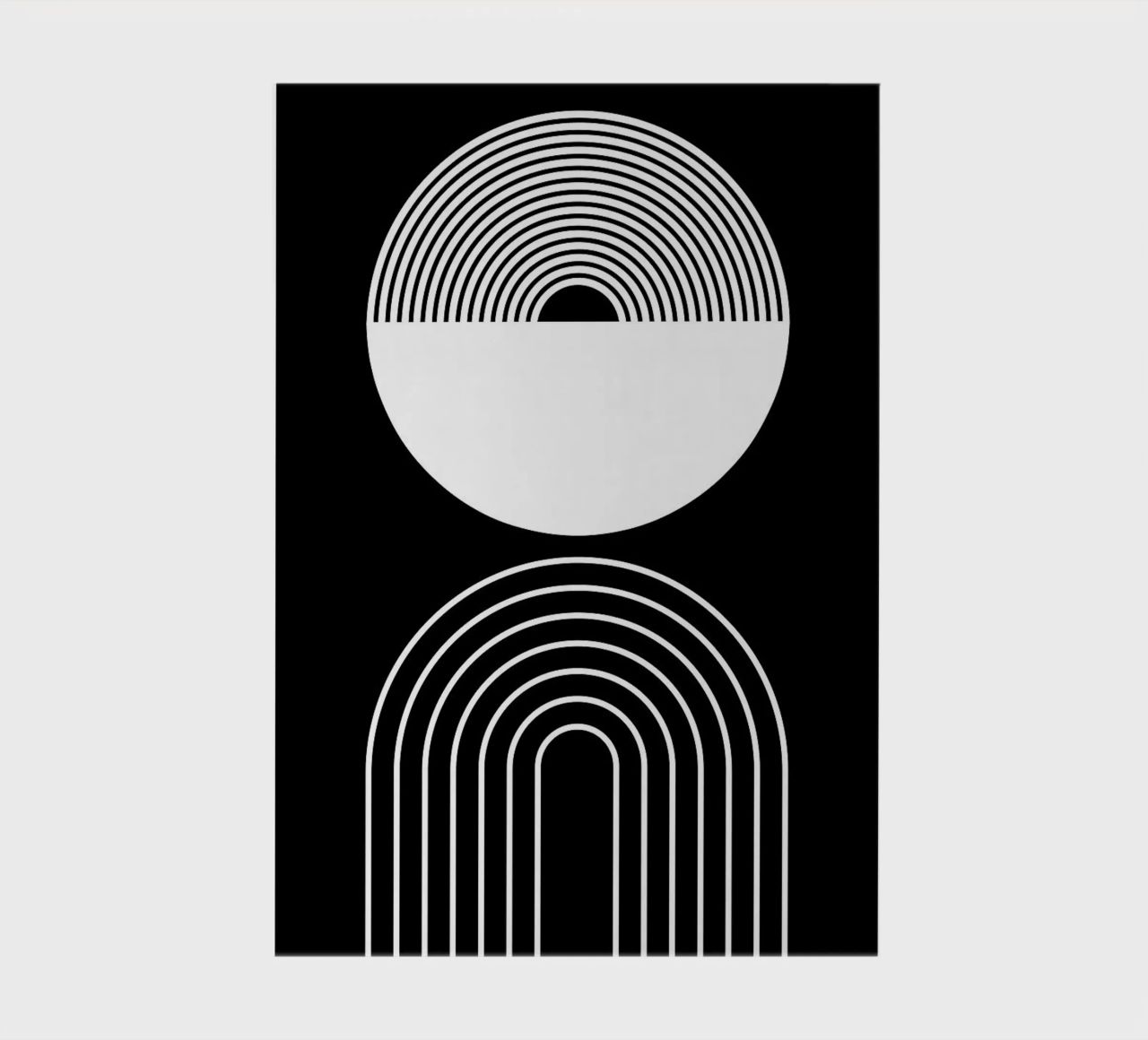 circle semi-circle lines curves concentric notebook by Bacsic design
