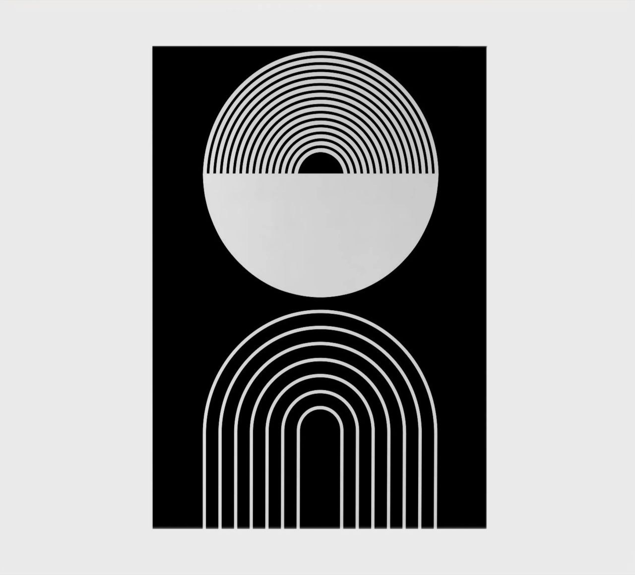 circle semi-circle lines curves concentric notebook by Bacsic design