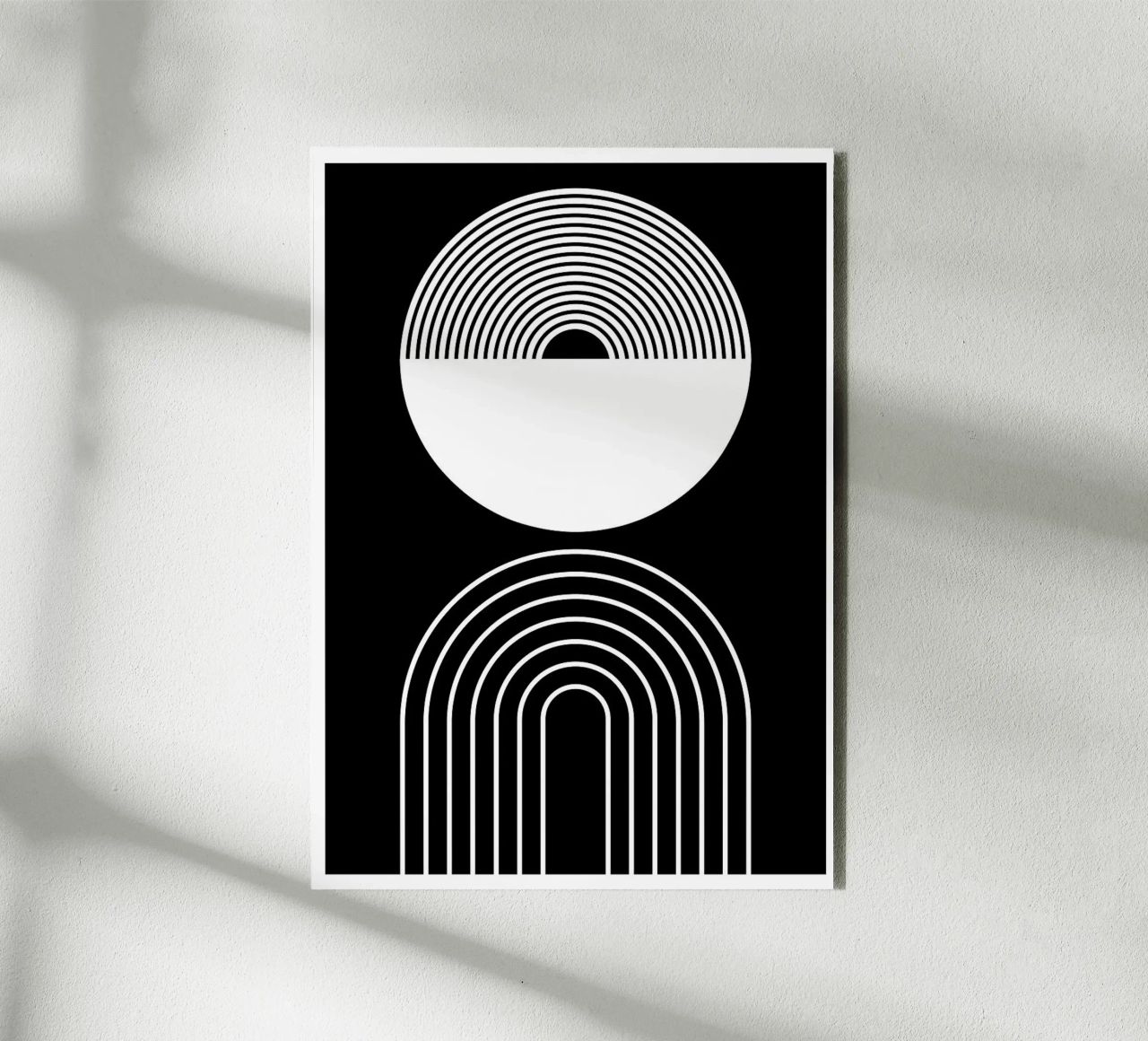 cerchio semicerchio linee curve concentriche alluminio dibond da Bacsic design