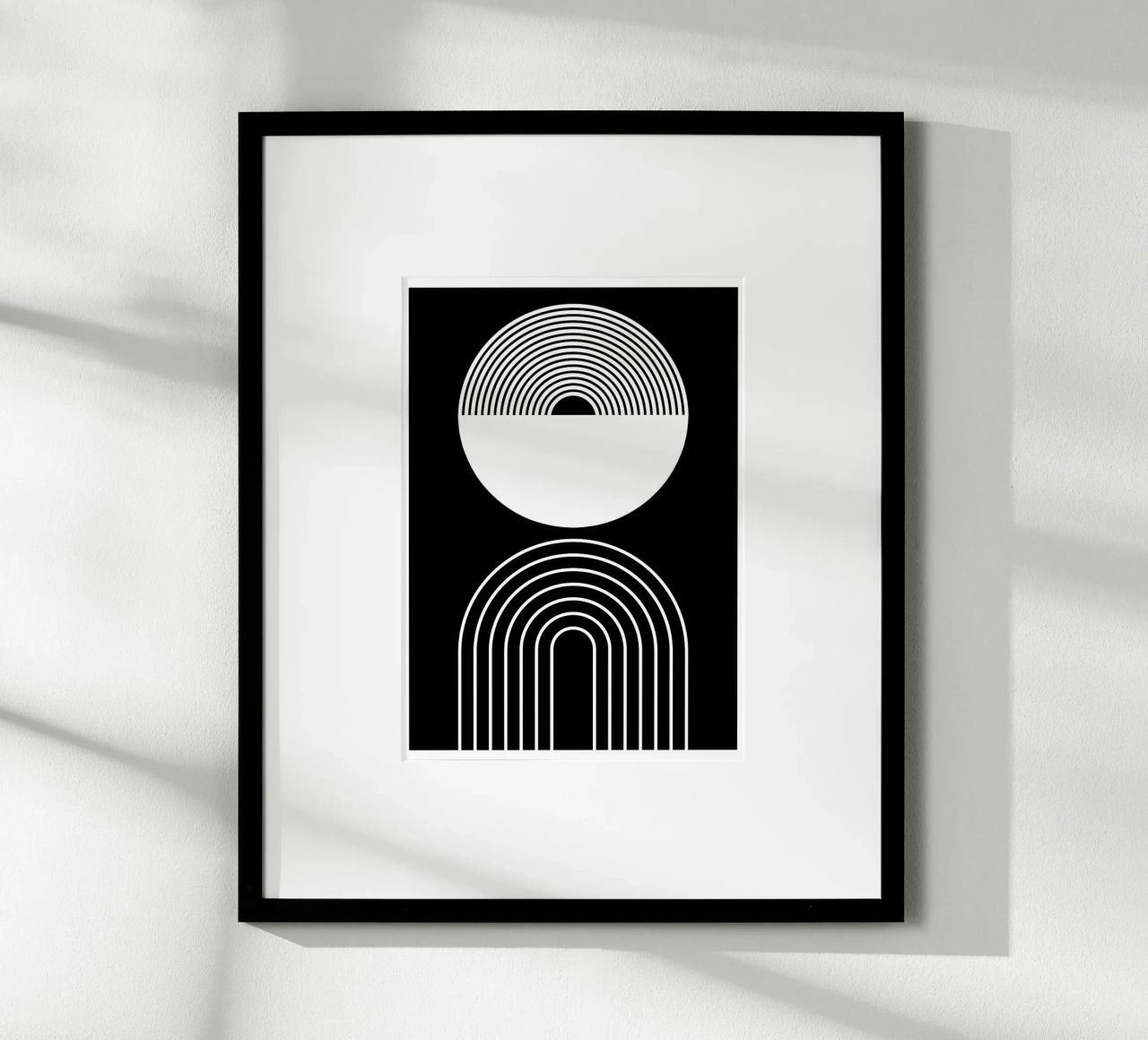 cerchio semicerchio linee curve concentriche carta hahnemühle da Bacsic design