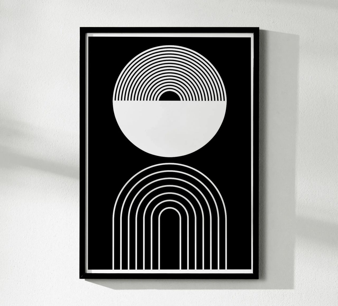 cerchio semicerchio linee curve concentriche carta hahnemühle da Bacsic design