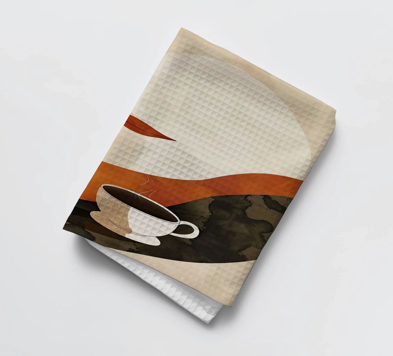 caffè tazza di caffè tazza di caffè pianta foglie canovaccio da cucina da Bacsic design