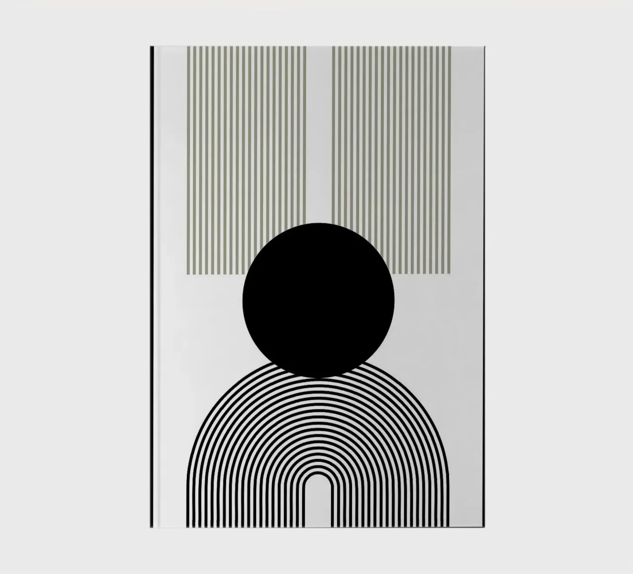 circle lines arcs vertical lines black circle notebook by Bacsic design