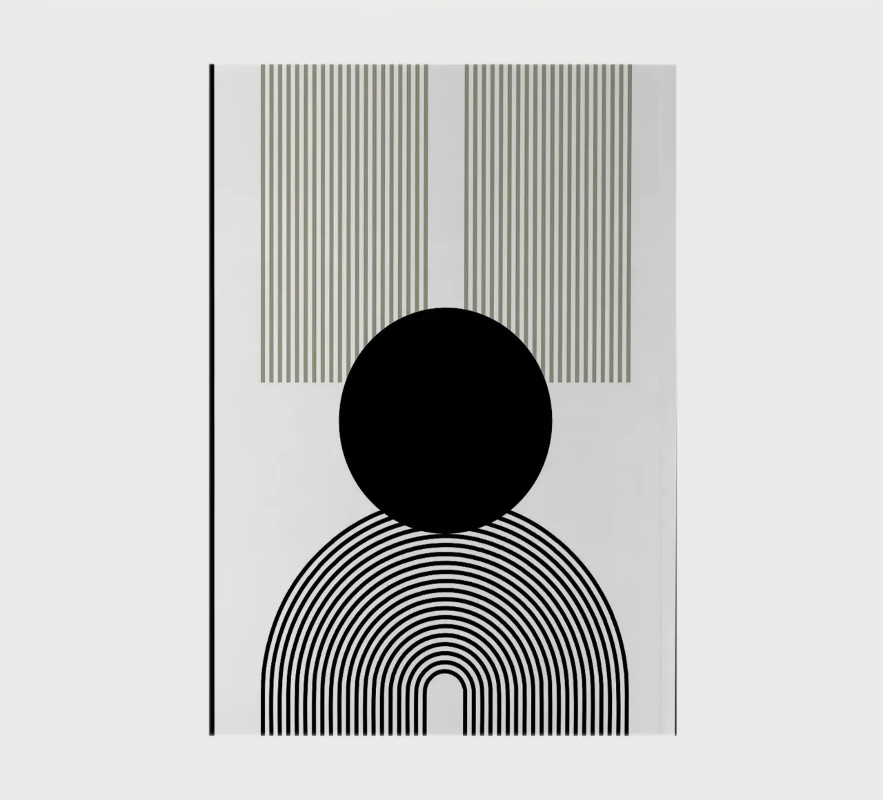 circle lines arcs vertical lines black circle notebook by Bacsic design