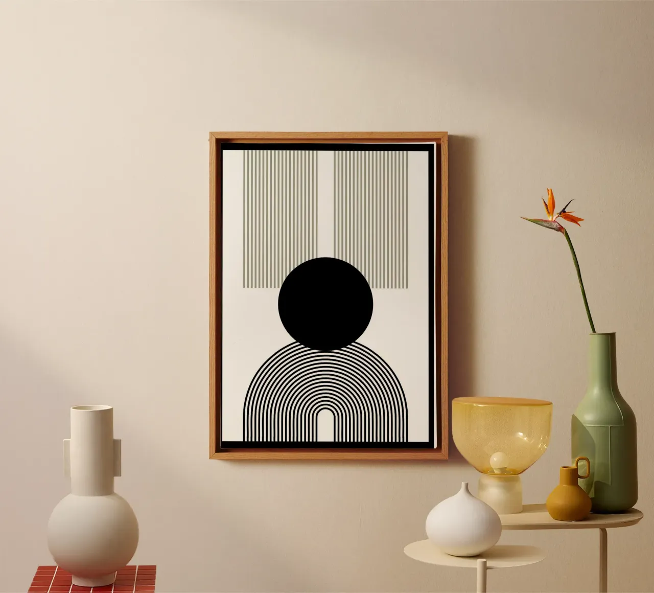 circle lines arcs vertical lines black circle canvas by Bacsic design