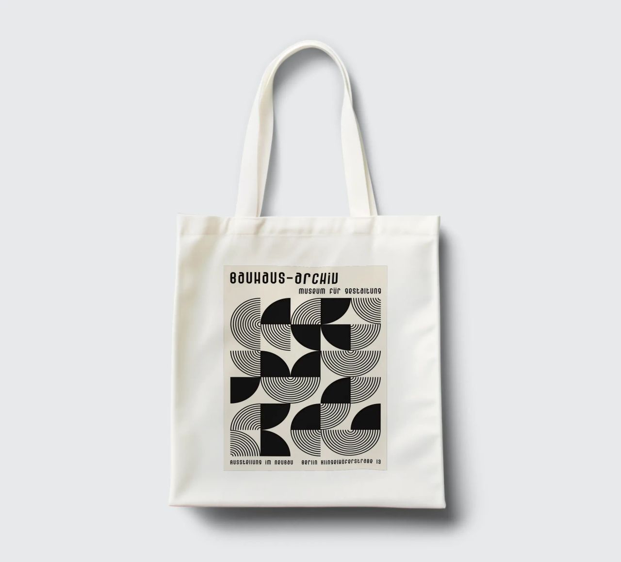 cerchi concentrici linee curve forme geometriche borsa in juta da Bacsic design