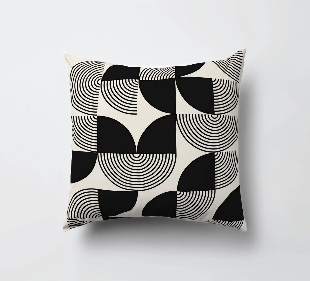 cerchi concentrici linee curve forme geometriche cuscino da Bacsic design