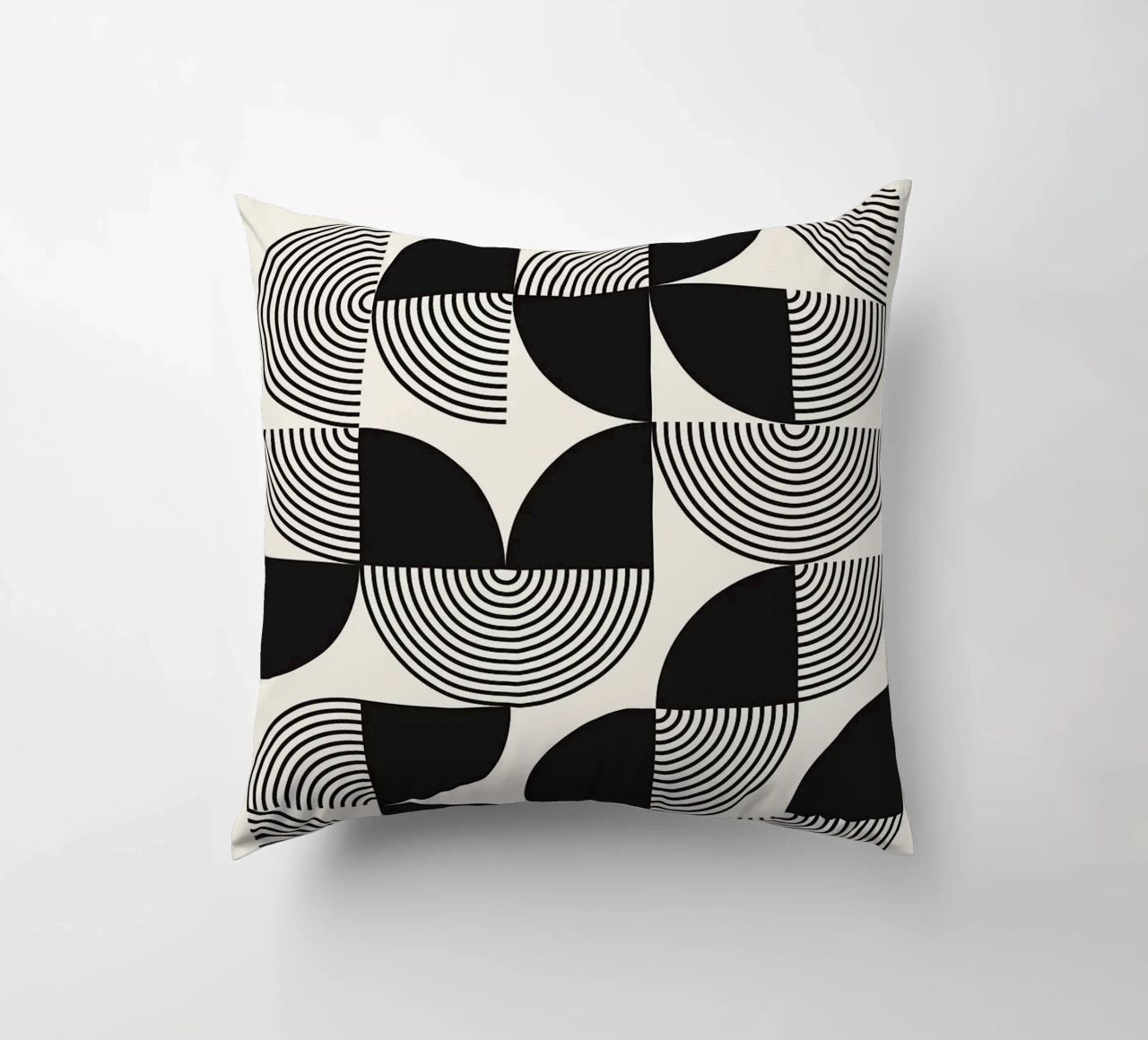 cerchi concentrici linee curve forme geometriche cuscino da Bacsic design