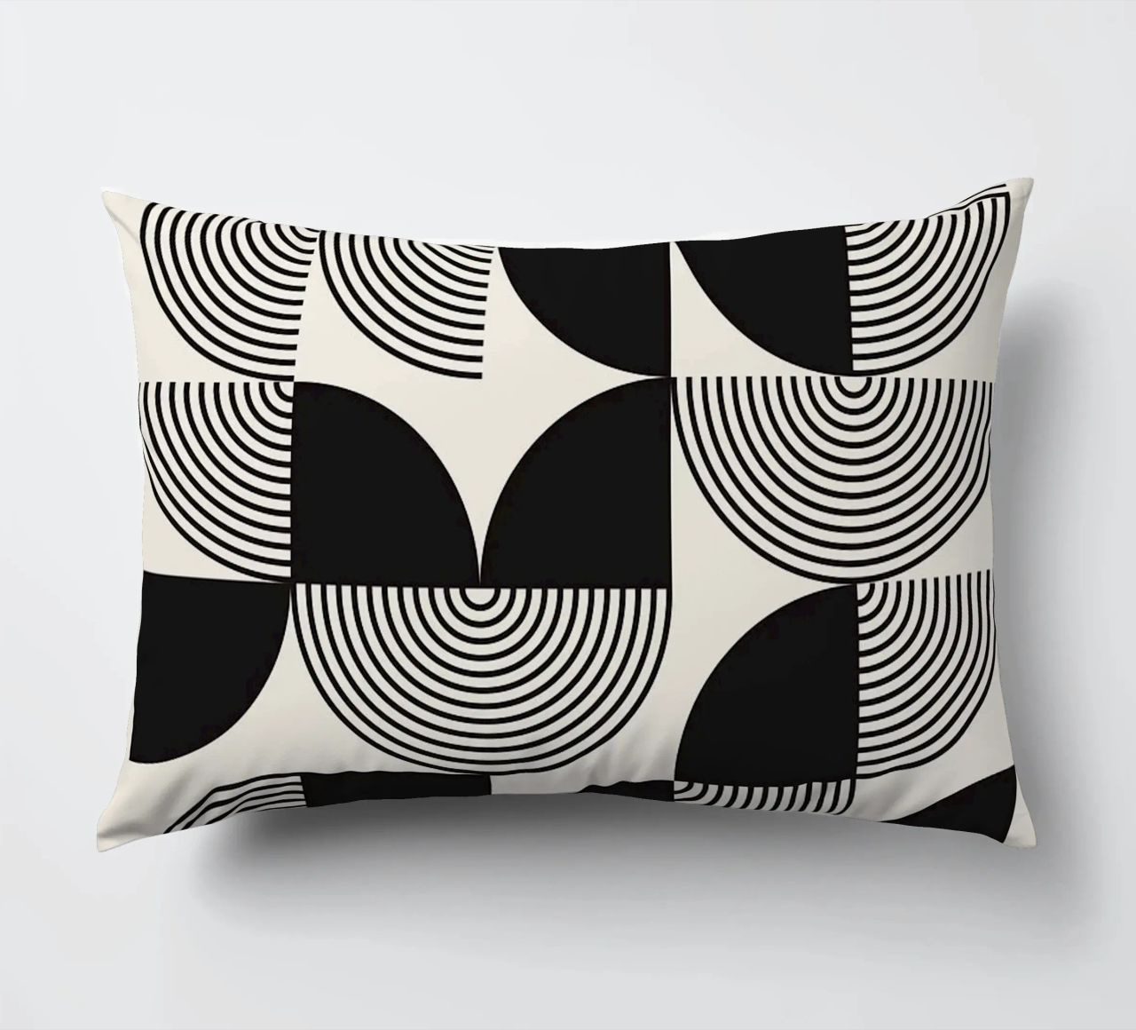 cerchi concentrici linee curve forme geometriche cuscino da Bacsic design