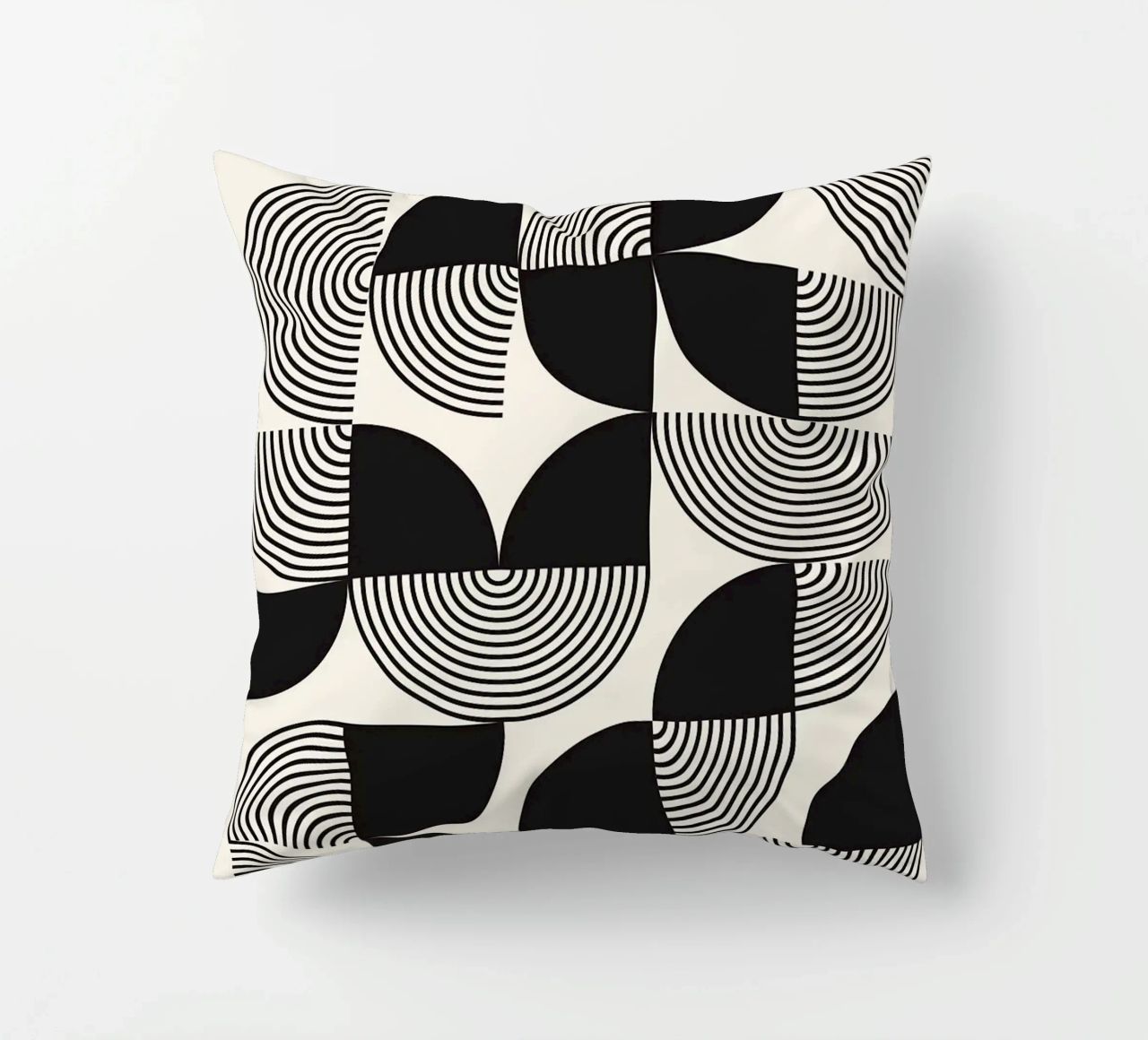 cerchi concentrici linee curve forme geometriche cuscino da Bacsic design