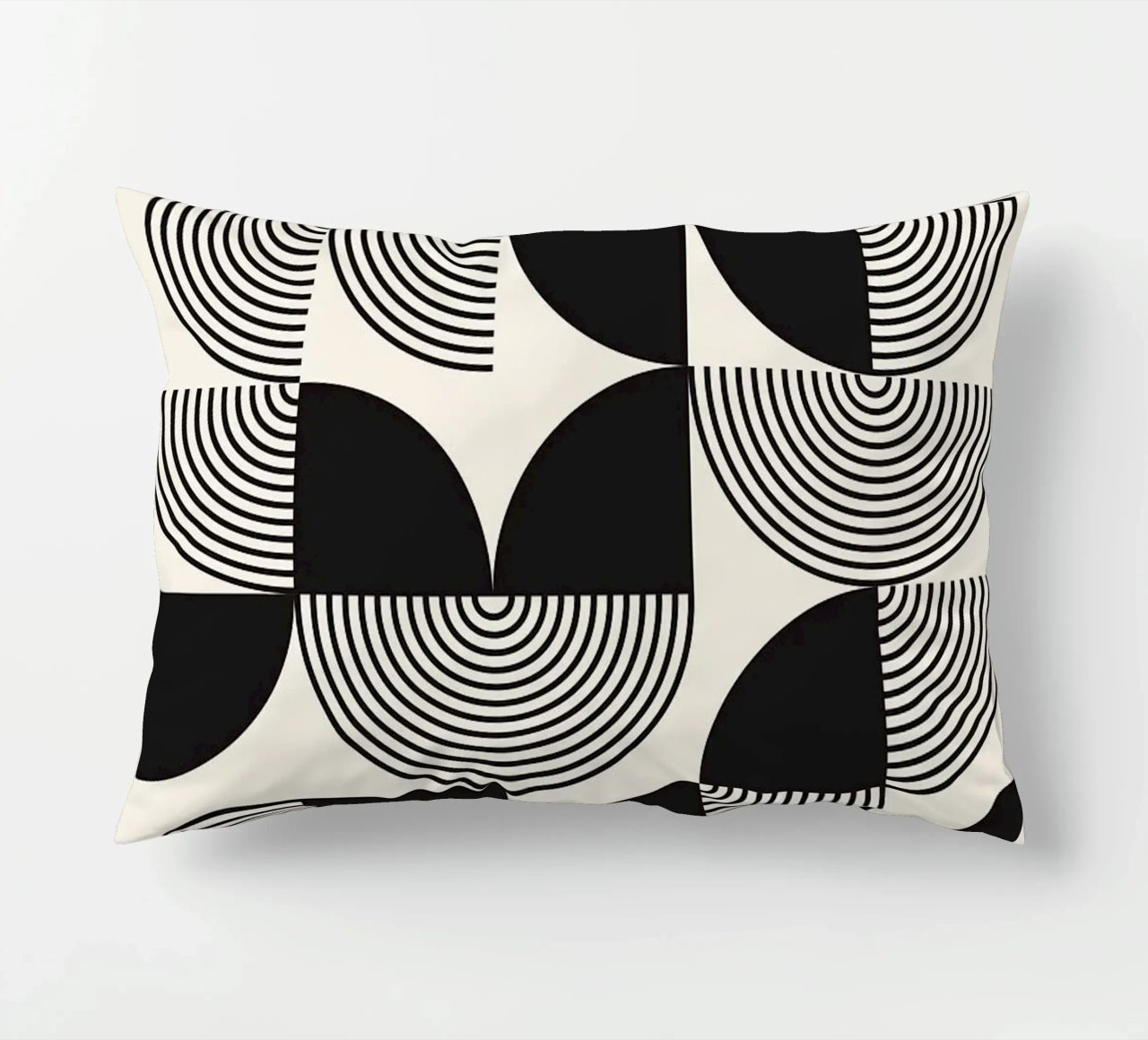 cerchi concentrici linee curve forme geometriche cuscino da Bacsic design