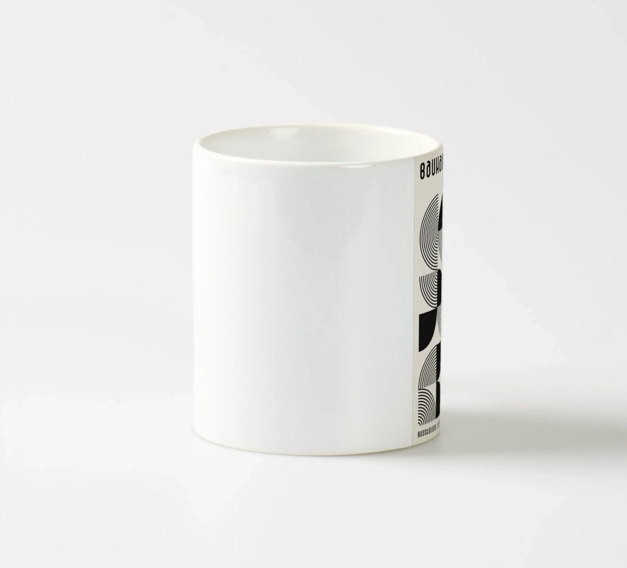 cerchi concentrici linee curve forme geometriche tazza in ceramica da Bacsic design