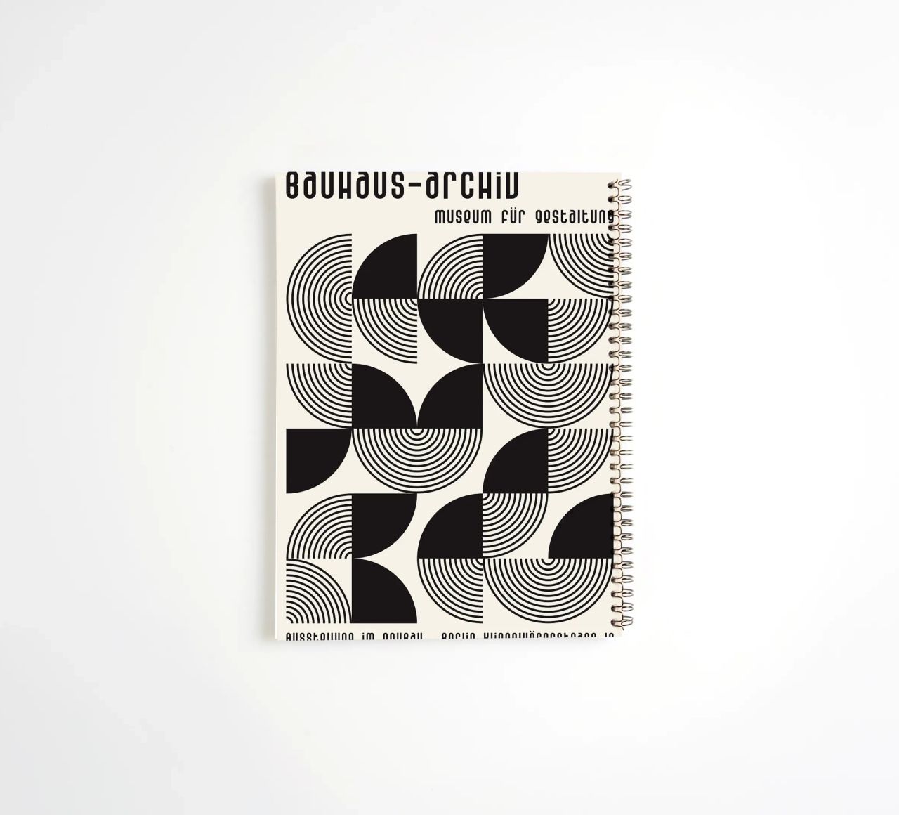 cerchi concentrici linee curve forme geometriche diario ad anelli da Bacsic design