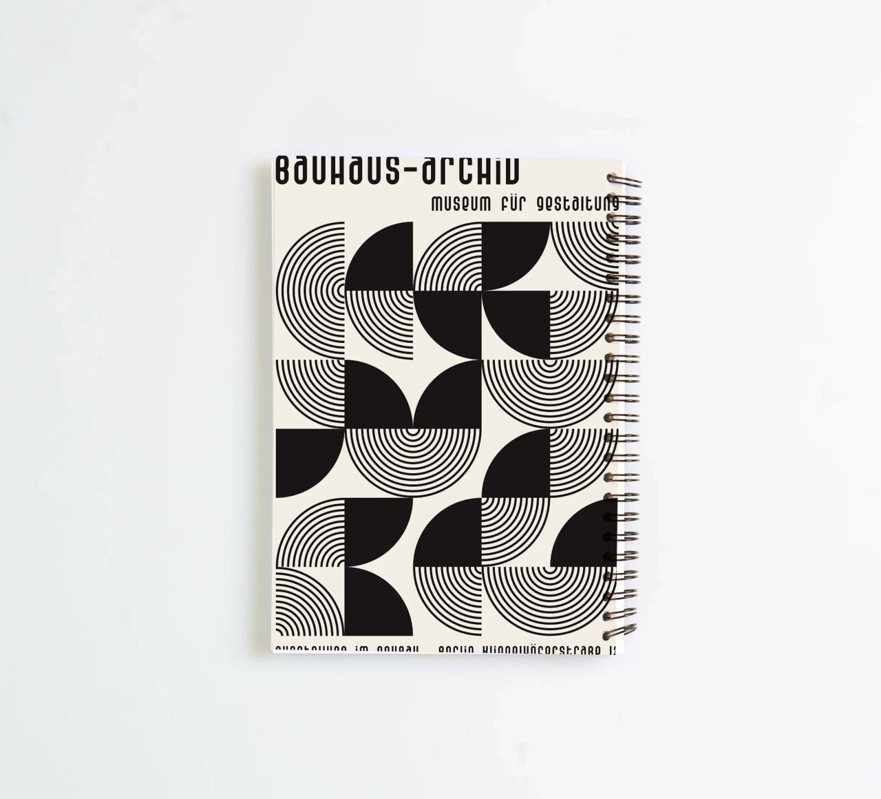 cerchi concentrici linee curve forme geometriche diario ad anelli da Bacsic design