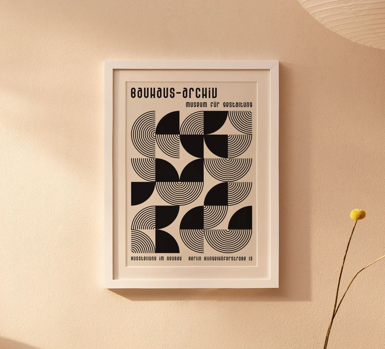 cerchi concentrici linee curve forme geometriche poster da Bacsic design