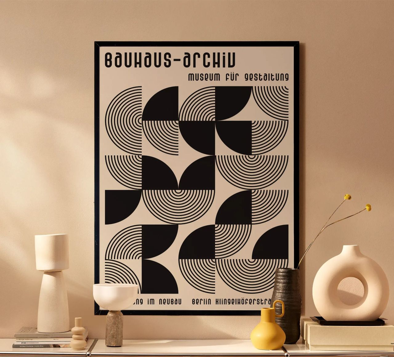 cerchi concentrici linee curve forme geometriche poster da Bacsic design