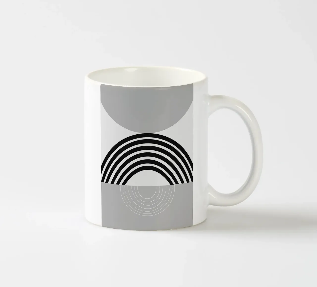 curve ad arco forme a semicerchio simmetria tazza in ceramica da Bacsic design