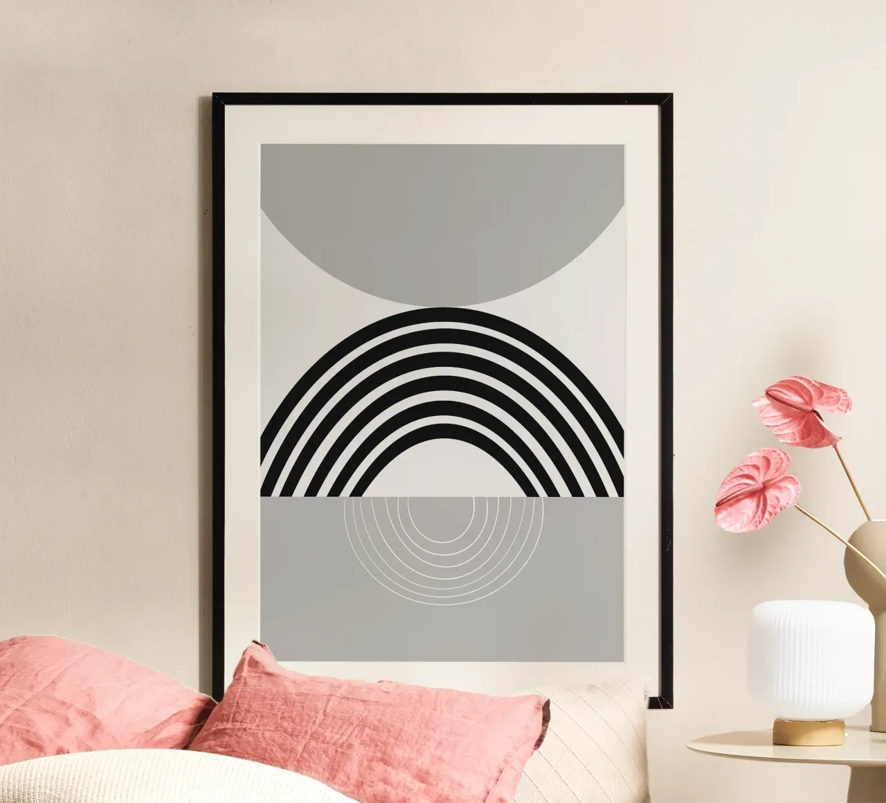 curve ad arco forme a semicerchio simmetria carta hahnemühle da Bacsic design