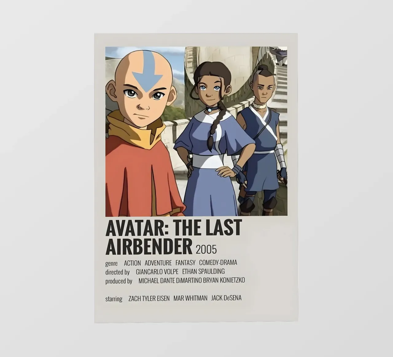 AVATAR THE LAST AIRBENDER 2005 telo in pvc da MVFminimalist