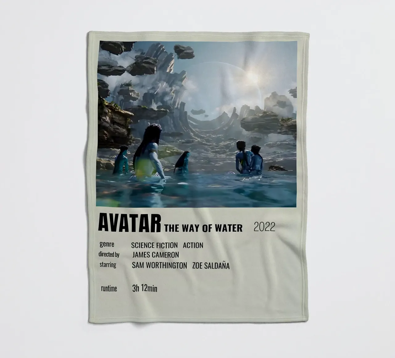 AVATAR THE WAY OF WATER 2022 coperta in pile da MVFminimalist