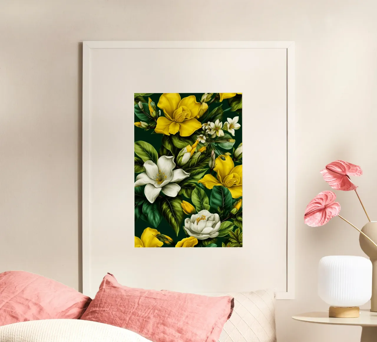 Fiori gialli e bianchi carta hahnemühle da Justyna Jaszke JBJart